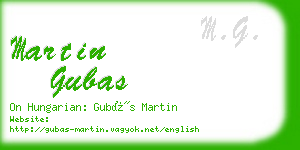 martin gubas business card